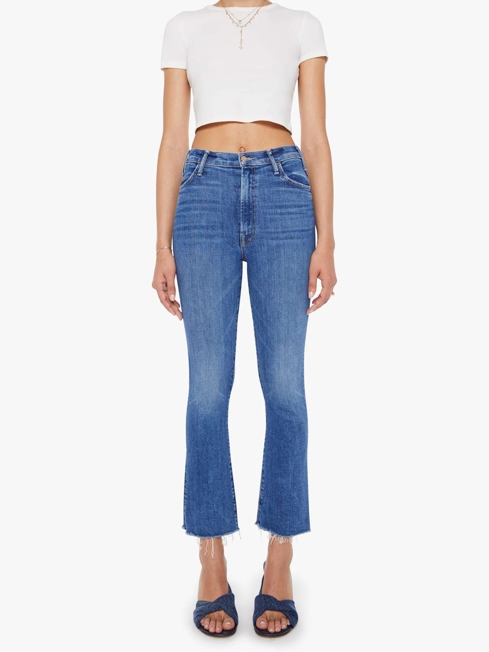 Mother the hustler ankle fray grasping at straws jeans - 24